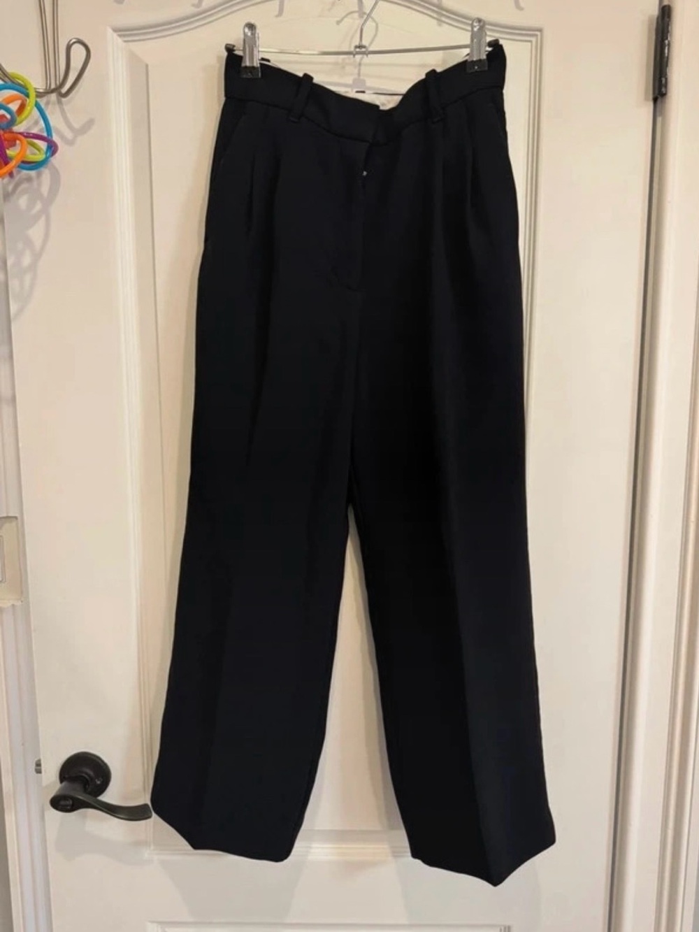 Aritzia Black High-Rise Wide-Leg The Effortless pant